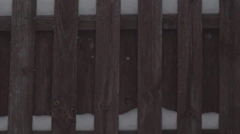 Fence in snow 120fps Stock Footage 33756464