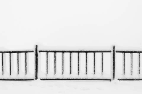 Fence in the snow Stock Photos