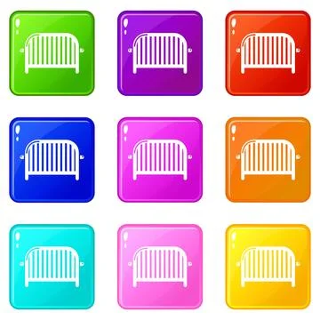 Fence speech icon, simple black style Ilustración de archivo