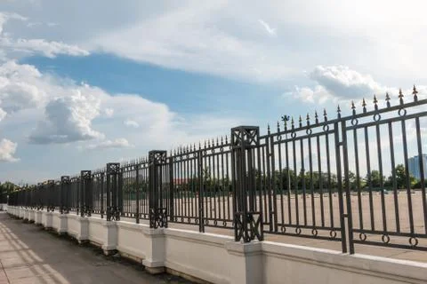Fence spike sky Stock Photos
