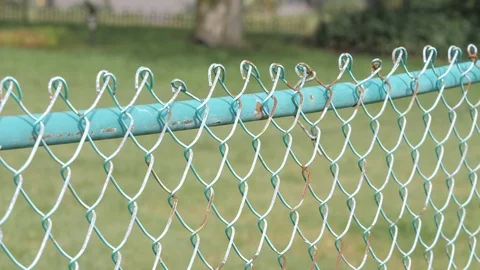 Fence On A Sunny Day Stock Footage 127044214