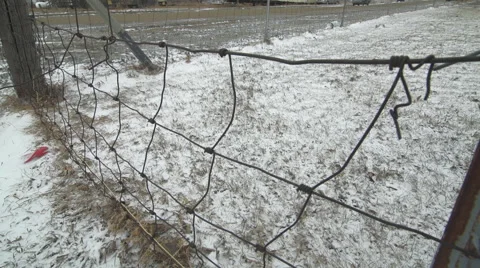 Fence tilt up to Indian Reservation Stock Footage 40327472
