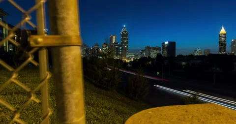 Fence Traffic Timelapse Stock Footage 57752031