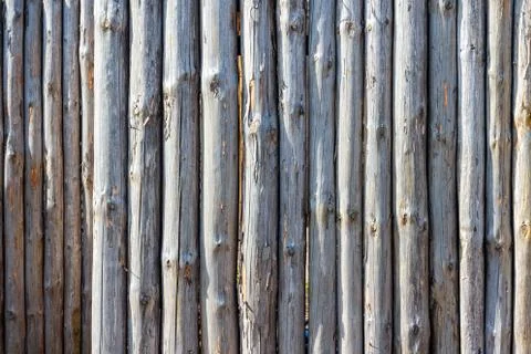 Fence from trunks of trees Stock-Fotos