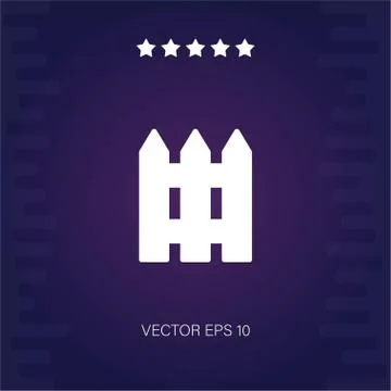 Fence vector icon Illustrazione stock