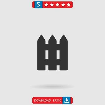 Fence vector icon Stock Illustration