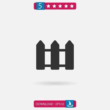 Fence vector icon Stock Illustration