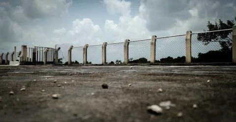 Fence view form the floor Foto stock