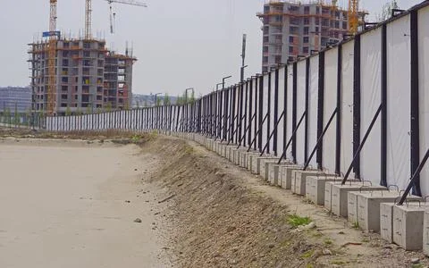 Fence wall construction Stock Photos