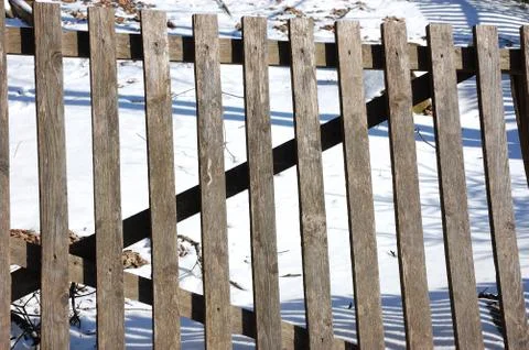Fence in winter Stock Photos