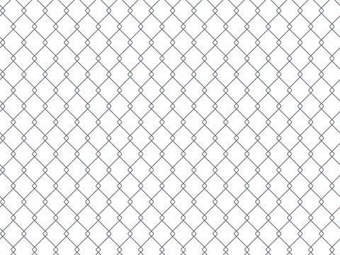 Fence from wire mesh line seamless pattern. Background from black silhouett.. Illustrazione stock