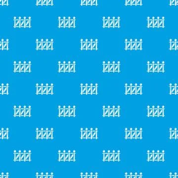Fence wood pattern seamless blue Illustrazione stock