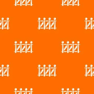 Fence wood pattern vector orange Stock Illustration