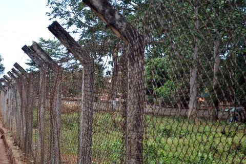 Fenced land Stock Photos