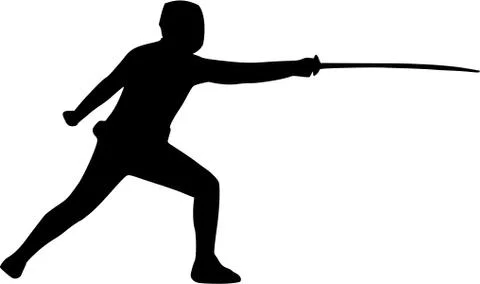 Fencer Silhouette Stock Illustration