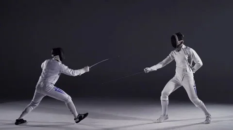 Fencers in Action Video stock 58863821