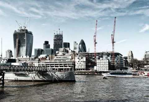 Fenchurch street in construction Foto stock