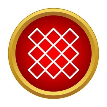 Fencing barrier mesh security protection symbol icon Illustrazione stock