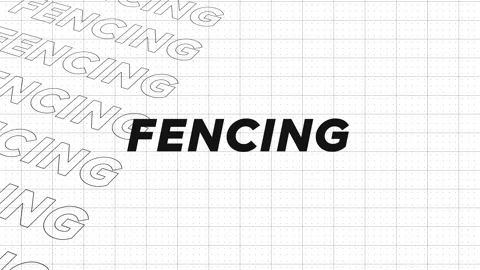 Fencing black and white creative promotion program broadcast sport design. .. Stock Footage 259604947