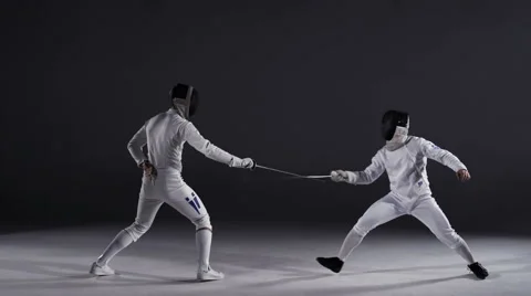 Fencing - Fencers in Action Video stock 58863338