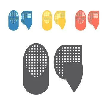 Fencing Mask. Vector signs for web graphics. Stock Illustration