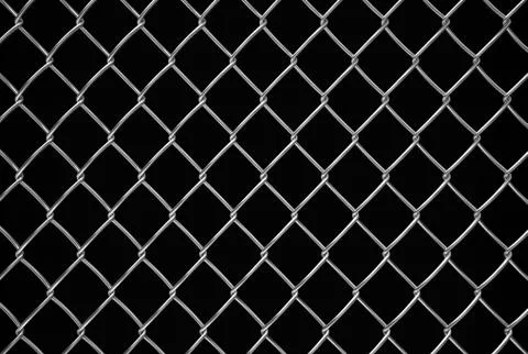 Fencing mesh on black background, texture Stock Illustration