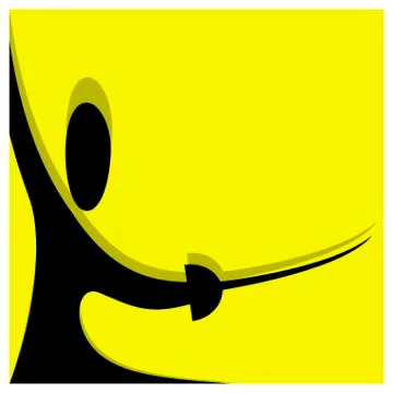 Fencing pictogram Stock Illustration