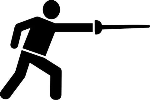 Fencing Pictogram Stock Illustration
