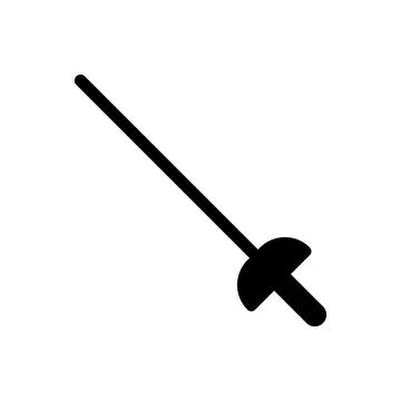 Fencing rapier. Fencing epee. Vector. Stock Illustration