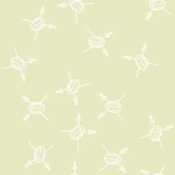 Fencing sport line seamless pattern Illustrazione stock