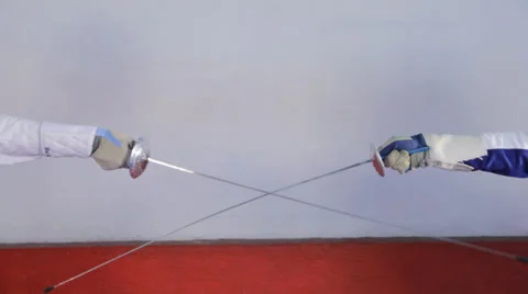 Fencing training Stock Footage 37821722