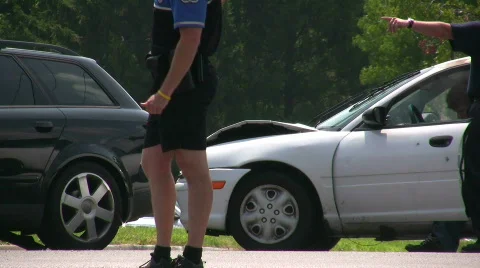 Fender Bender in Intersection 스톡 동영상 549821