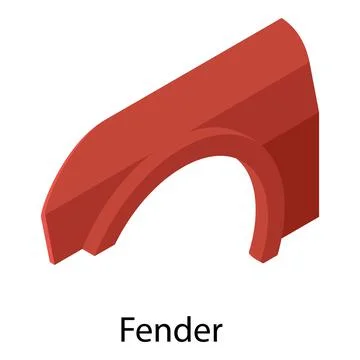 Fender icon, isometric style Stock Illustration