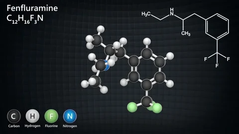 Fenfluramine. Seamless loop. Stock Footage 154734533