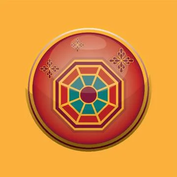 Feng Shui Mirror Stock Illustration