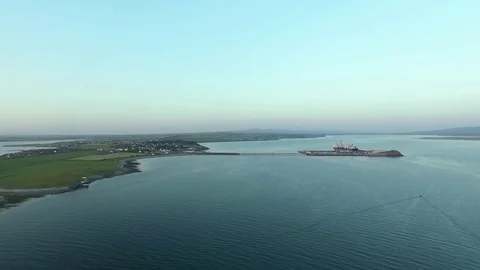 Fenit co.Kerry Ireland. Fly view Stock Footage