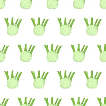 Fennel root seamless pattern for textile design. Stock Illustration