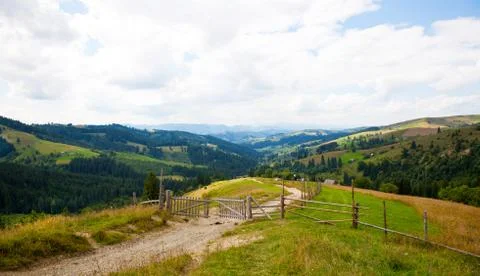 Fense in the field Stock Photos