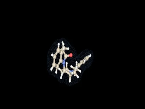 Fentanyl drug molecule Video stock 70007764