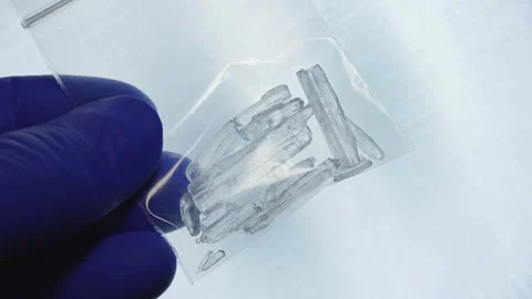 Fentanyl or meth is widely used stimulant in current drug trend. Methamphet.. Stock Footage 341143957