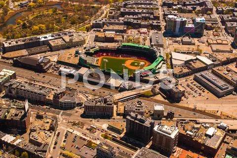 Fenway park aerial Stock Photos