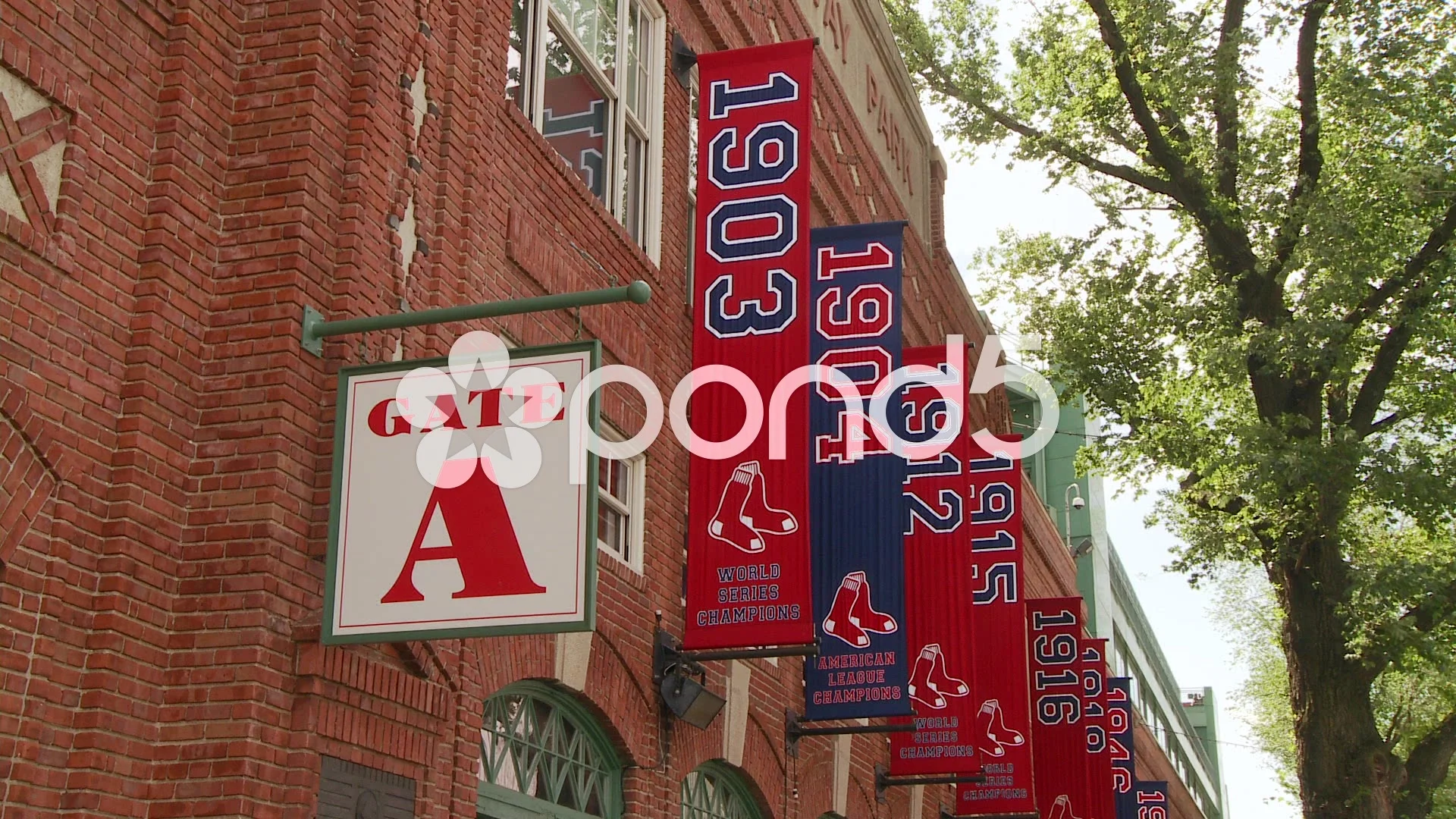 Championship Banners at Fenway Park Editorial Stock Photo - Image