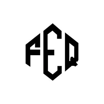 FEQ letter logo design with polygon shape. FEQ polygon and cube shape logo .. Stock Illustration