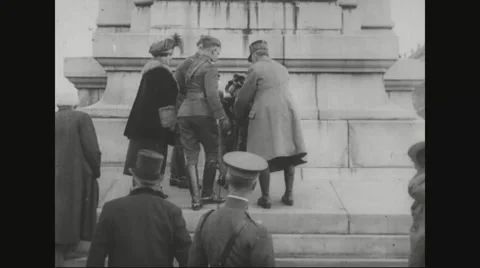 Ferdinand Foch visiting General Grant National Memorial Stock Footage 43333792