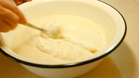 Ferment, preparation of yeast dough. Stock Footage 86156692
