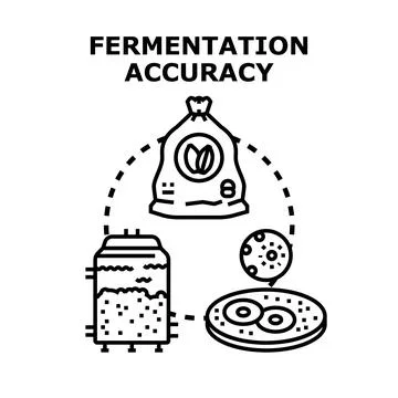 Fermentation accuracy achieving quality control in production Stock Illustration