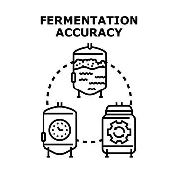 Fermentation accuracy measuring process for production industry Stock Illustration