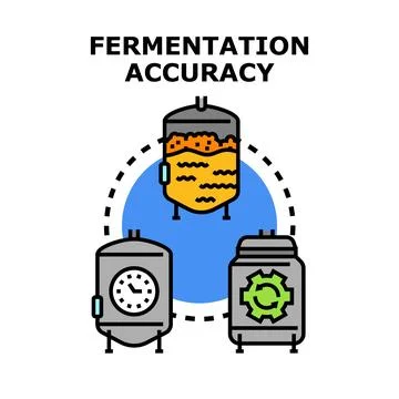 Fermentation accuracy measuring process for production industry Stock Illustration