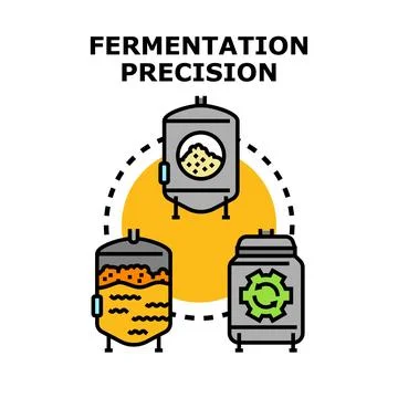 Fermentation precision concept with industrial process tanks Stock Illustration