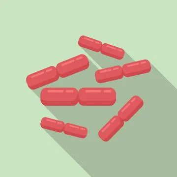 Fermentation probiotic icon flat vector. Gut bacteria Illustrazione stock